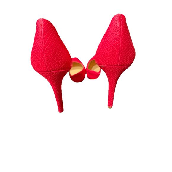 Jessica Simpson Claudette Laser Pink Snakeskin D'Orsay Pumps 8.5M - Picture 3 of 9